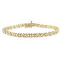 10k Yellow Gold 1ct TDW Diamond Tennis Bracelet (I-J, I2-I3)