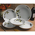 Lorenzo 5-piece Tuscan Olive Porcelain Pasta Bowl Set
