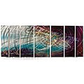 Beneficial data on Art abstract Painting Ash Carl 'Dusk' 7-panel Abstract Metal Wall Art