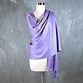 Guideposts relating to 50 Beautiful Graffiti Artworks Silk and Pashmina 'Extravagant Lilac' Shawl (India)
