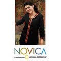 Women's Cotton 'Midnight Jewel' Blouse (India)