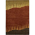Hand-knotted Garima Multicolor Wool Rug (5' x 7'6)