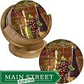Thirstystone 'Classic Vino' Sandstone Coasters and Holder (Set of 4)