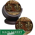 Thirstystone 'Dual Fleur de Lis' Sandstone Coasters (Set of 4)