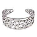 Stainless Steel Filigree Cuff Bracelet