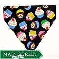 Ruff Stuff USA Black Cupcakes Dog Collar Bandana