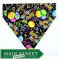 Ruff Stuff USA Black Happy Birthday Dog Collar Bandana