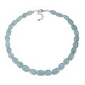 Sterling Silver Handmade Aquamarine Bead Necklace