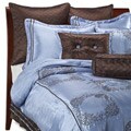 Chocolate Brown/ Blue Oversize 9-piece Comforter Set