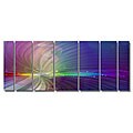 abstract Art Valenti Ash Carl 'Whisp' 7-panel Abstract Metal Wall Art