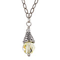Charmed Life Sterling Silver Yellow Crystal Necklace