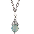 Charming Life Sterling Silver Blue Crystal Necklace
