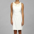 Connected Apparel Women's Ivory Sheath Dress