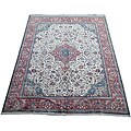 Free supportive guidepost for rug Peach Handmade Persian Hand-knotted Sarouk Mahal Ivory/ Peach Wool Rug (9'10 x 12'9)