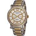 Akribos XXIV Men's Stainless Steel Swiss Day/ Date Diamond Watch