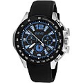 August Steiner Men's Stainless Steel Chronograph GMT Watch