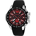 August Steiner Men's Stainless Steel Chronograph GMT Watch