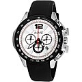 August Steiner Men's Stainless Steel Chronograph GMT Watch