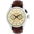 August Steiner Men's Steel Swiss Quartz Day/ Date GMT Watch