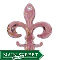 Murano-style Glass Amethyst Purple Fleur De Lis Pendant
