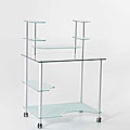 Top desk Fitted information Glass 'Dalyla' Computer Desk