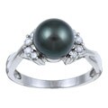 Pearls For You 14k Gold Tahitian Pearl and 1/5ct TDW Diamond Ring (8-9 mm) ...