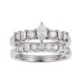 14k White Gold 1ct TDW Diamond Bridal Ring Set (H-I, I1-I2)