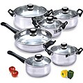 Stainless Steel 12-piece Cookware Set
