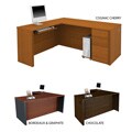 Complementing problem solvers for Modern desk Bestar Prestige L-shaped Desk with Pedestal