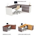 Complementing guides on desk Albert Bestar Connexion L-desk with Oversized Pedestal