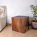 Wooden Cube 18 Walnut Oil End Table (Thailand)
