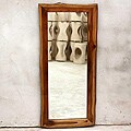 Teak Wood Walnut Oil Rectangular Floor Mirror (Thailand)