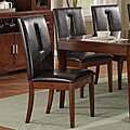 Lancaster Key Hole Back Dark Brown Dining Chairs (Set of 2)