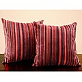 Red Stripe 18-inch Throw Pillows (Set of 2)