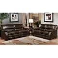 Wilshire Premium Top-grain Leather Sofa and Loveseat Set