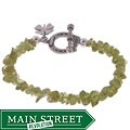 Misha Curtis Sterling Silver Lucky Horseshoe Peridot Toggle Bracelet