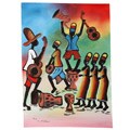 Chico 'Musical Village Scene' Canvas Art (Malawi)