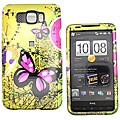 HTC HD2 Yellow Butterfly Snap-on Protective Case