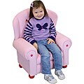 Plush Pastel Pink Kids' Arm Chair