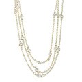 Ultimate CZ Gold Overlay Cubic Zirconia 100-inch Endless Necklace
