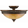 Yorktown 3-light Semi Flush Espresso Ceiling Light