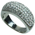 Sterling Silver White Crystal Ring