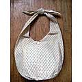 Cotton Lorelle Blue Block-printed Sling Bag (India)