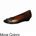 Meaningful guideline on Dr Rey Shapewear Original Dr. Scholl's 'Magic' Micro Wedge Patent Croc Print Pumps