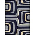 Navy Abstract Rug (7'10 x 10'10)