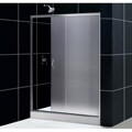 DreamLine Infinity 60-inch Frosted Glass Shower Sliding Door