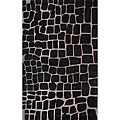 Handmade Alexa Black Norwegian Crocodile Skin Print Rug (5' X 8')