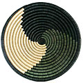 Plant Fiber Black, White and Grey Plateau Basket (Rwanda)