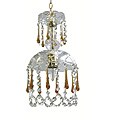 Indoor 1-light Crystal/ Amber Chandelier