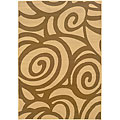 Serenity Ivory Abstract Rug (7'10 x 10'10)